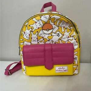 Pokemon Pikachu Electric Type Mini Backpack - Yellow and Pink